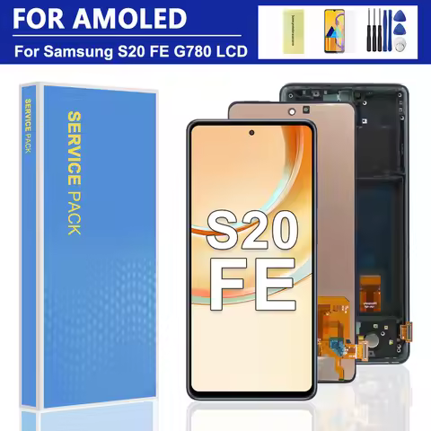 6.5" AMOLED Display Screen Digitizer Assembly for Samsung S20 FE SM-G780F SM-G780G LCD for Samsung S