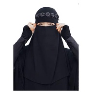 cadar niqab bandana elang bunga wolfis murah temboro