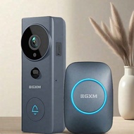 GXM D3 Video Doorbell Camera 2-Way Conversation Cordless and Wired Powered 140° Super Wide Angle 3m 