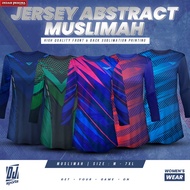 ️DJ Sport️ P3 Jersey Muslimah FULLY PRINTING Long Sleeve 113A-115A / Size : M-7XL / Jersey Muslimah Abstract Sukan