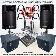 Paket Sound System BMB 15 Inch Aktif + 2 Subwoofer 18 Inch  ( SET 1 )