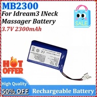 3.7V 2300mAh MB2300 Newly upgraded Replacement Massager Battery for Idream3 INeck Rechargeable Lithi