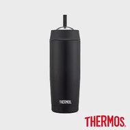 THERMOS 膳魔師】不鏽鋼真空吸管隨行瓶0.47L(TS403BK)黑色