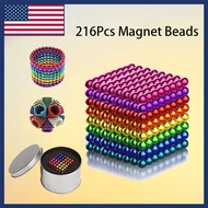 SG【READY STOCK】216Pcs Magnet Beads Cube Building Toy 5mm Magnetic Ball Magic Balls Magnetic stress r