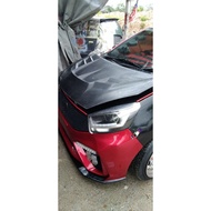 perodua axia mugen rr bonet fibre material betong bodykit