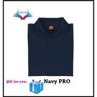 Baju Berkolar Sukan Polo Tee JERSEY ~  OREN SPORT ~ QD06 Navy PRO