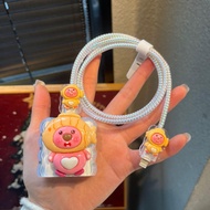 Cute Loopy For Iphone 40W fast charger adaptor protector 4 in 1 charging cable protective cover cart