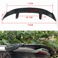 For Toyota Sienta 2015 Spoiler ABS Plastic Carbon Fiber Look Hatchback Roof Rear Wing Body Kit Acces