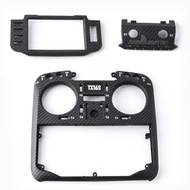 เปลือกหน้าจอแบบสามสีสำหรับ RADIOMASTER TX16S MKII ชิ้นส่วนเครื่องบินไร้คนขับแบบเปลี่ยนได้ สีคาร์บอน