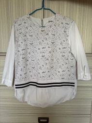 [KKAM-JUU] 韓國製 通花拼布恤衫上衣