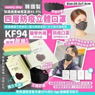 黑色KF94四層防疫立體3D口罩
