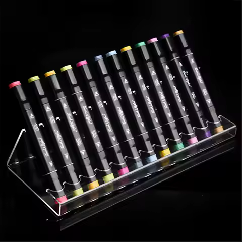 6/12 Pens Clear Acrylic Marker Pen Display Multi-Functional Exhibition Stand Marker Pens Brush Pens 