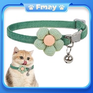 Cat Collar Pet Collar Cute Flower Cat Collar with Bell, Lovely Cat Collar Quick Release Adjustable C