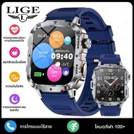 LIGE สมาร์ทวอท์ช 1.95 "จอแสดงผลกันน้ําบลูทูธกีฬาฟิตเนส Smartwatch ความดันโลหิต Sleep Monitor สําหรับ