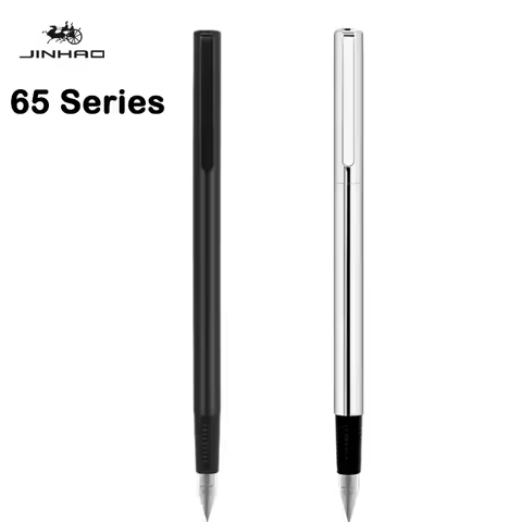 Jinhao 65 Black Silver Color Daily work Notes Office Fountain Pen EF F 0.30mm Nib Student School Wri