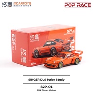 Xcartoys x POP RACE 1:64 SINGER DLS Orange Diecast Model Car