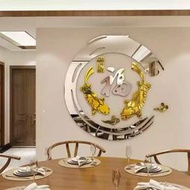 🍀水墨魚創意福字鱼水晶壓克力3d立体牆贴 客廳  餐廳玄關鏡面簡約装飾  #價位依照大小而定  #尺寸圖片敘述