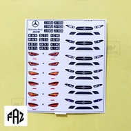 Diecast Decal hotwheels mercedes benz a class lights