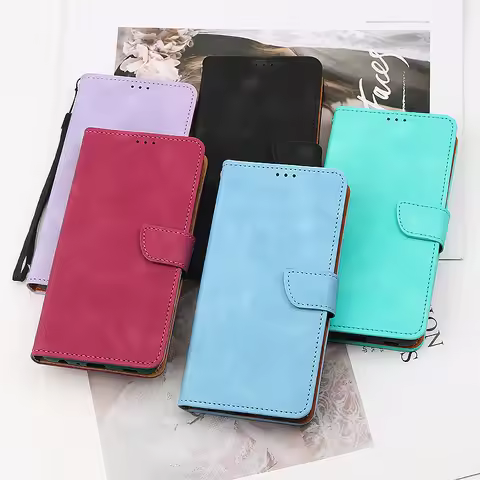 Leather Flip Phone Case For Samsung Galaxy A17 A07 A16 A06 S9 S10 S20 S21 S22 S23 S24 S25 Ultra Note