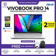 Laptop ASUS VIVOBOOK PRO CREATOR M3401QC OLED759 RYZEN 5ram 8GB SSD 512GB RTX 3050 WIN11+OHS 2021