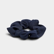 The Blue Solid Groove Scrunchie