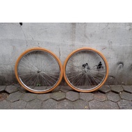 Complete ONTHEL JENGKI RIMS, Stay Install ONTHEL Bicycle RIMS, Already Install The New Inside And Out Tire Spoke HUB