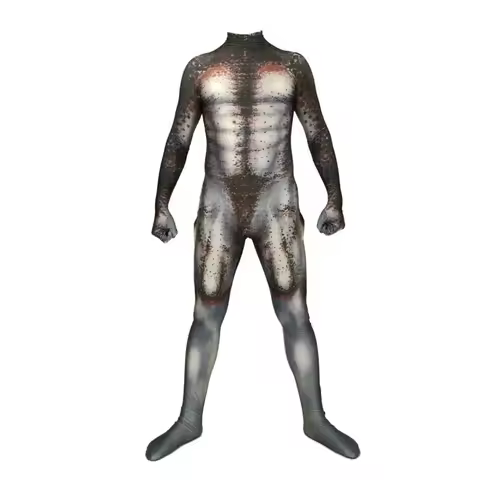w;3'c\6,b'★Halloween Cosplay Costume Predator Men and s, Basic Spandex Zentai Suit with 3D Superhero