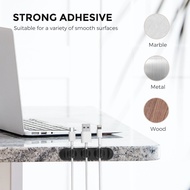 Cable Management, Magnetic Cable Holder, Desktop Multipurpose Cord Keeper, 3 Clips for Lightning Cables, USB C Cables, Micro Cables, Sticks to Wood, Marble, Metal, Glass