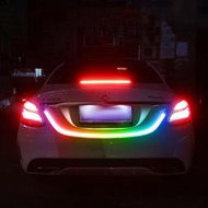 【滿300出貨】汽車LED裝飾燈帶 七彩跑馬流光尾箱燈 幻彩高位剎車尾箱燈帶