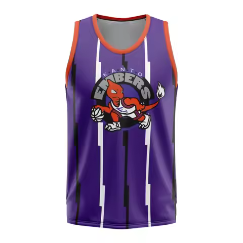 Bandai Kanto Embers Charmeleon No.15 Basketball Jersey Anime Adult Kids Athleisure Vest Summer Quick