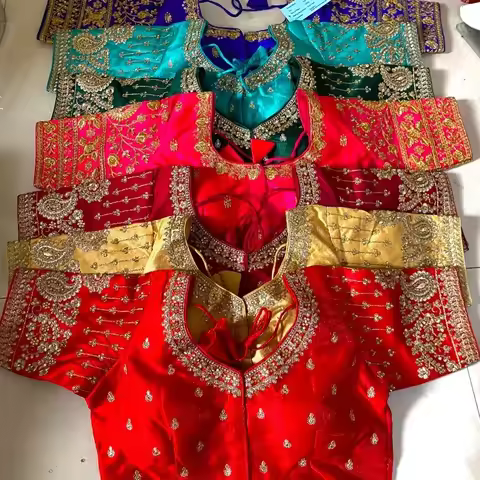 Indian Traditional Clothing for Women Tops Readymade Saree Sari Blouses Short Sleeve Crop Top India 