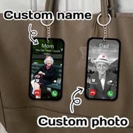1/2Pcs The Call I Wish I Could Take Keychain - Custom Photo And Name Acrylic Keychain - Personalized