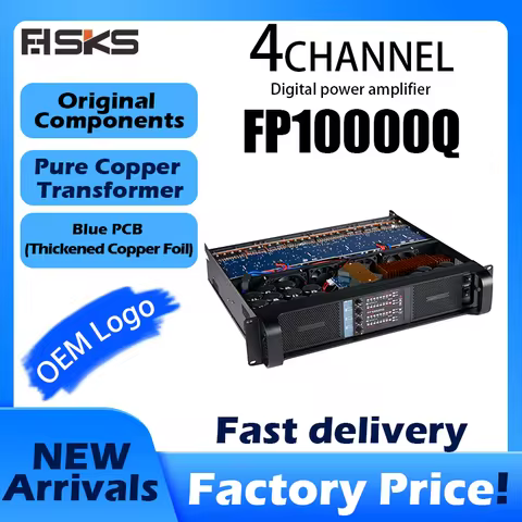 FP10000Q 4 Channel Class TD Power Amplifier 4x1350W RMS Professional Stage Audio Amp for DJ Club Lin