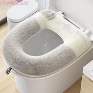 FRANCESCO Toilet Mat, Elephant with Handle Toilet Seat Cover, Universal Plush Comfortable Warm Winter Toilet Seat Mat Bidet Cover