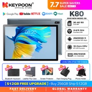 【2022 TOP1】 KEYPOON K80 Tablet PC 10.1 Inches 5G WiFi Android 11 Dual SIM 4G 8800mAh Gaming Online Classroom Meeting for Students 6GB 8GB 10GB RAM 128GB 256GB 512GB ROM