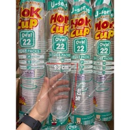 [50pcs] 22 oz OVAL PLASTIC CUPS 8 grams HOK | 22oz HOK OVAL GLASS | CUP 22oz OVAL HOK