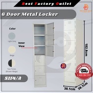 BFO S114/A Metal Locker Cabinet (6 Door) / Locker Besi / Locker Organizer / Locker Asrama / Steel Lo
