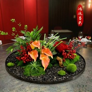 Hotel Dining Table Middle Decoration Fake Flower Electric Turntable Decoration Decoration Hotel Box 