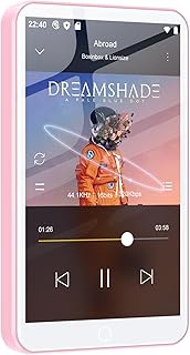 80GB MP3 Player with Bluetooth and WiFi, Mp3 & Mp4 with Spotify, Amazon Music(Pink)