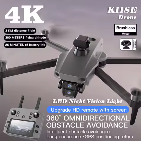 K11 SE GPS Drones 4K HD Dual-Camera Intelligent Obstacle Avoidance Screen RC 5G ESC Brushless LED La