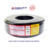 FAJAR 2.5MM X 3C FLEXIBLE CONTROL CABLE 100% PURE COPPER - 90METER/COIL