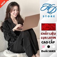 High-end Women's Pajamas for Home Wear Lady Latin Silk Elephant Feather Coat Pajama CNY - HD STORE