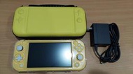 (二手主機)中古 NS switch lite 黃色主機+水晶殼+收納包 9成5新 直購價4100