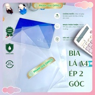 Transparent A4 Size Leaf Cover with 2 Corners (Combo of 10) - High Quality PP Plastic - Waterproof -