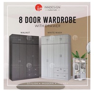 5ft Wardrobe 8 Doors With 2 Drawers Comes With 8 Doors Compartment