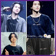 T-shirt Suga AgustD World Tour 2023 D-Day SG Dday Flower Print Flower On Sleeves