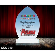 OCC 019 AWARD CRYSTAL PLAQUE