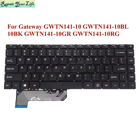 United States US Laptop Keyboard For GATEWAY GWTN141-10BL GWTN141-10BK GWTN141-10GR GWTN141-10RG 14.