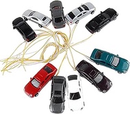 MagiDeal Pack of 10 Flare Light Painted Model Cars, Model Cars, LED Illuminated Model Making Model R