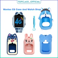 Cute-Design Wonlex C8 Smartwatch Case for Kids with Neck Strap